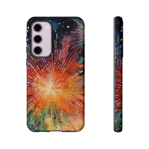 Summer Fireworks in Watercolor - Impact Resistant Phone Case